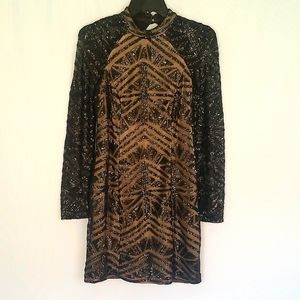 Like New - Black/Nude Sequence Dress